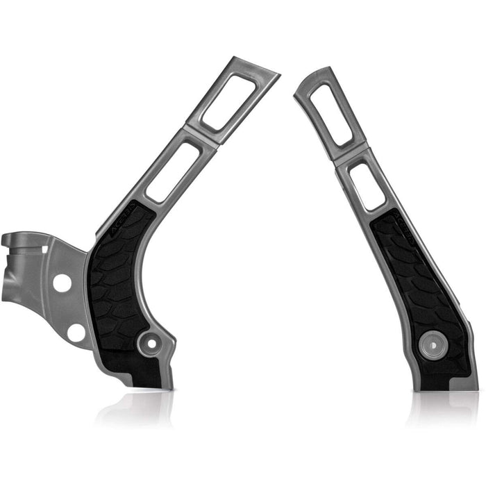 Acerbis 2464741015 Frame Guards ,SILVER/BLACK