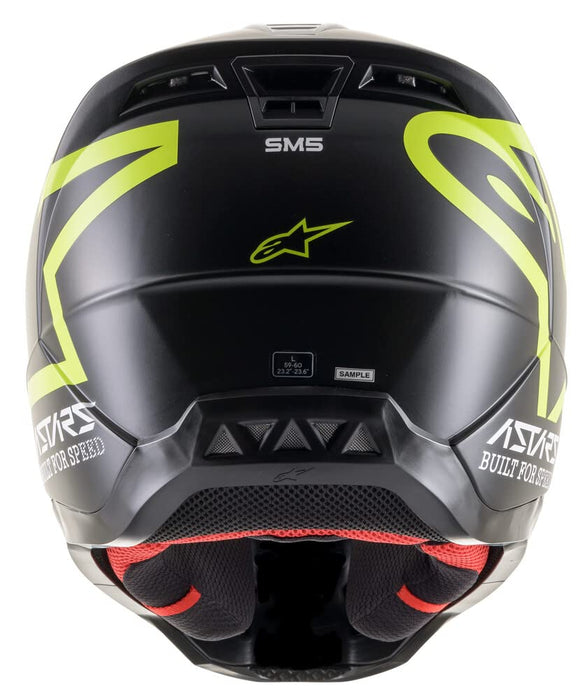 Alpinestars 83033211559-XL S-M5 Compass Helmet - Matte Black/Yellow Fluo (X-Large)