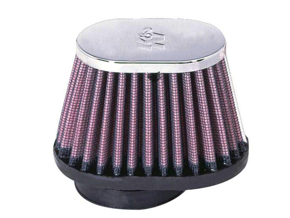 K&N Universal Clamp-On Air Intake Filter: High Performance, Premium, Washable, Replacement Filter: Flange Diameter: 2 In, Filter Height: 2.75 In, Flange Length: 0.625 In, Shape: Oval Straight, RC-1820