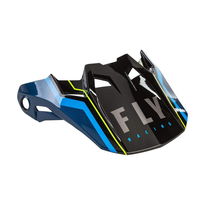 Fly Racing 2021 Formula Visor - Axon (Youth Large/X-Small/Small) (Black/Blue/Hi-Viz)