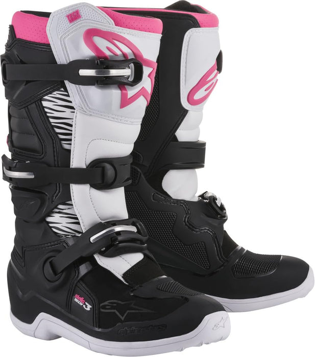 Alpinestars 2013218-130-9 Tech 3 Stella Boots Black/White/Pink Sz 09