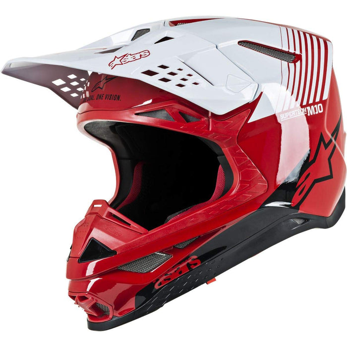 Alpinestars 8301119-3182-2X S.Tech M10 Dyno Helmet Gloss Red/White 2X