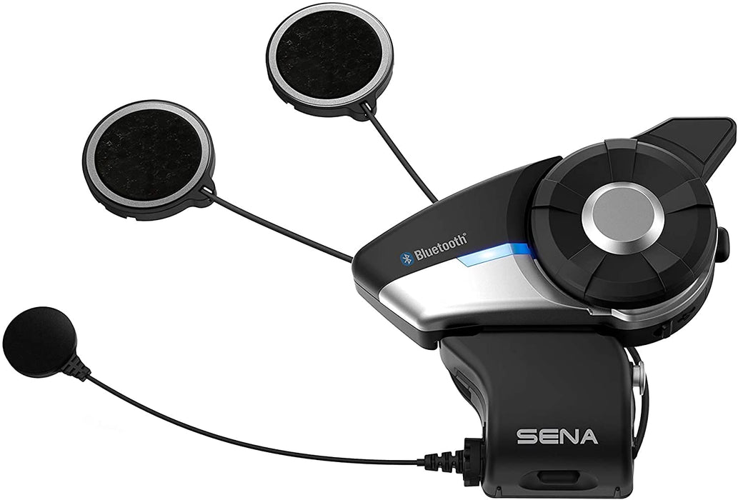 Sena 20S EVO Motorcycle Bluetooth Headset Communication System with HD Speakers,Black