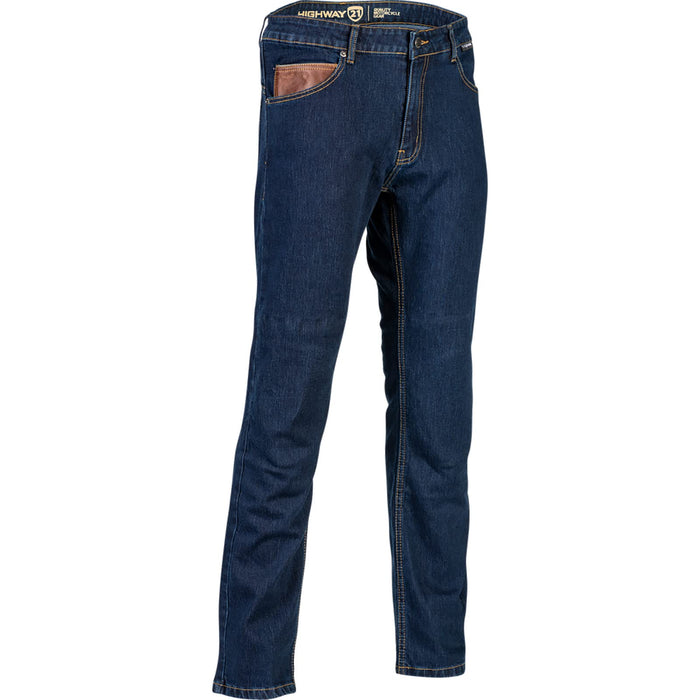 Highway 21 Men's Motorcycle Stronghold Jeans (Blue, US 40 Tall)