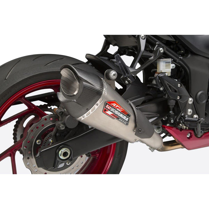 Yoshimura At2 Slip-On Exhaust (Street/Stainless/Stainless/Carbon/Works) For 18-20 Suzuki Gsx-S750 11801BP521