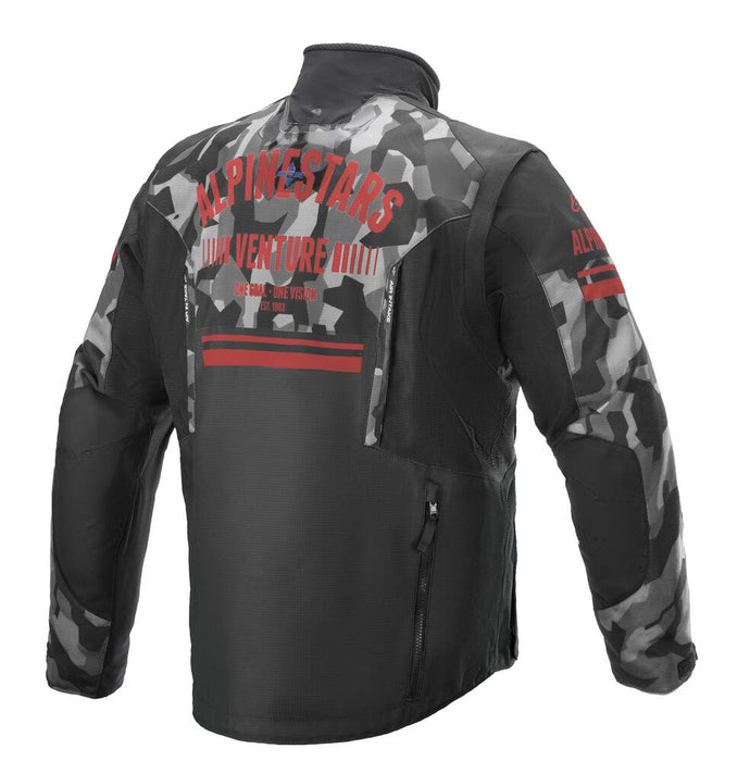 Alpinestars 3703019-9133-S Venture R Jacket Grey Camo/Red Fluo Sm