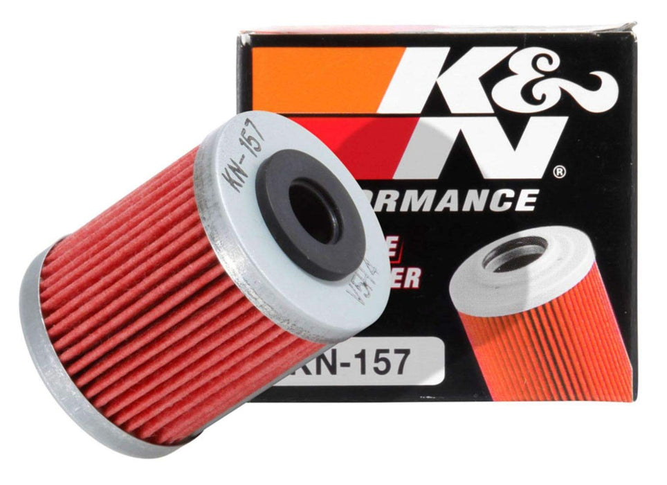 K&N Motorcycle Oil Filter: High Performance, Premium, Designed to be used with Synthetic or Conventional Oils: Fits Select KTM, Polaris Vehicles, KN-157