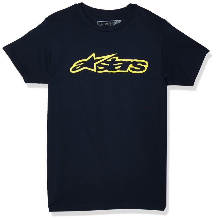 Alpinestars Standard Blaze Tee Navy/Yellow Md, Multi, Medium