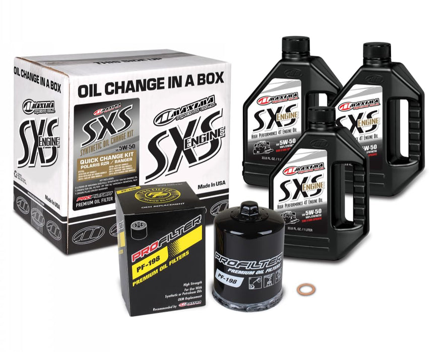 SxS Quick Change Kit 5W-50 Synthetic w/Black Filter