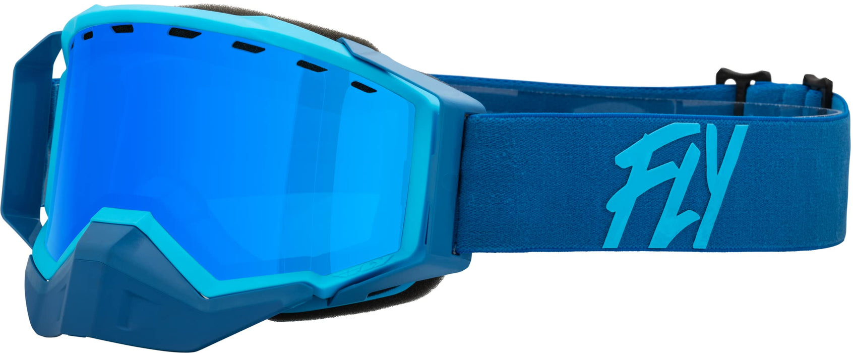 Fly Racing 2023 Zone Snow Goggle (Blue/Light Blue W/blue Mirror/Blue Lens, Adult)