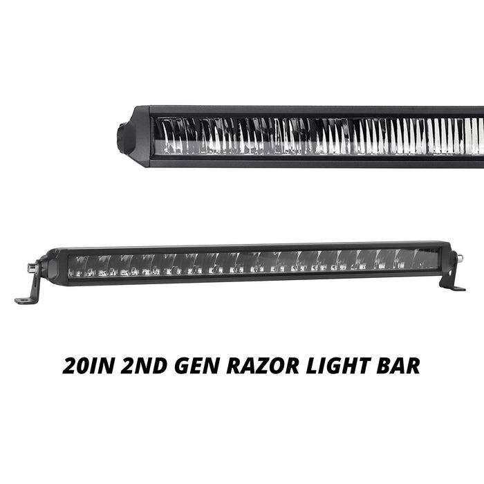 XKGLOW 20in 2nd Gen Razor Light High Beam Driving Fog Strobe Combo26