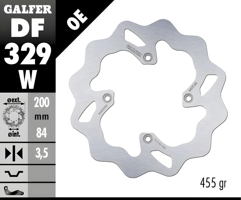 Galfer Standard Wave Brake Rotor - Rear For 05-23 SUZUKI RM85