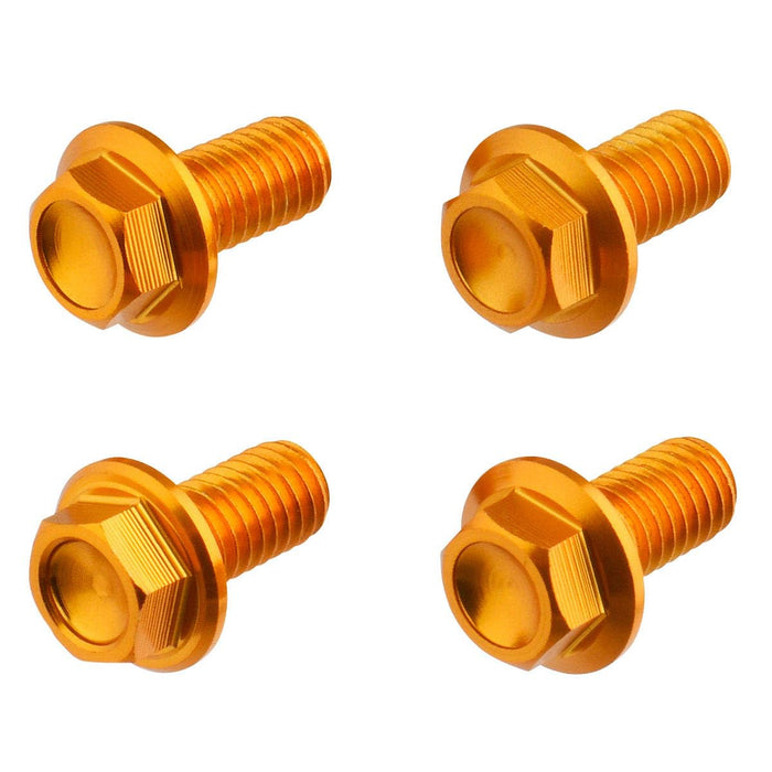 DRC Aluminum Flange Bolts Gold 6x12mm 4 Pack D58-51-312