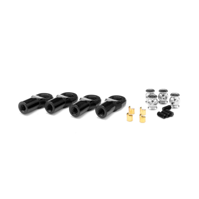 Vanquish Products Machined Rod Ends Black Straight M4 Vps08500 Electric Car/Truck Option Parts VPS08500