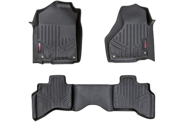 Rough Country Floor Mats Fr & Rr Quad Cab Fits Dodge 1500 2WD/4WD (2002-2008) M-30212