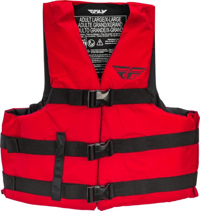 FLY Racing Adult Nylon Flotation Vest (Red, Small/Medium)