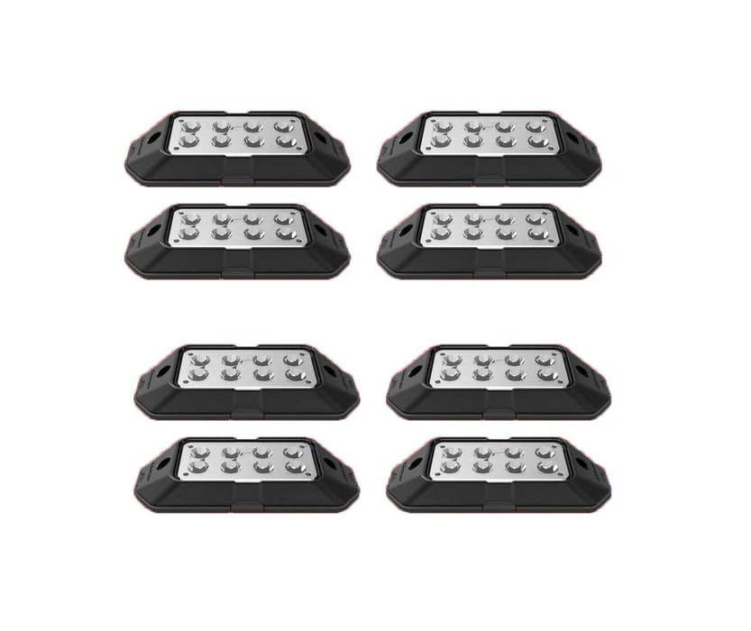 XK Glow XK052001-8WA, 8pcs Ultra Bright LED Strobe Light Pods, Polycarbonate