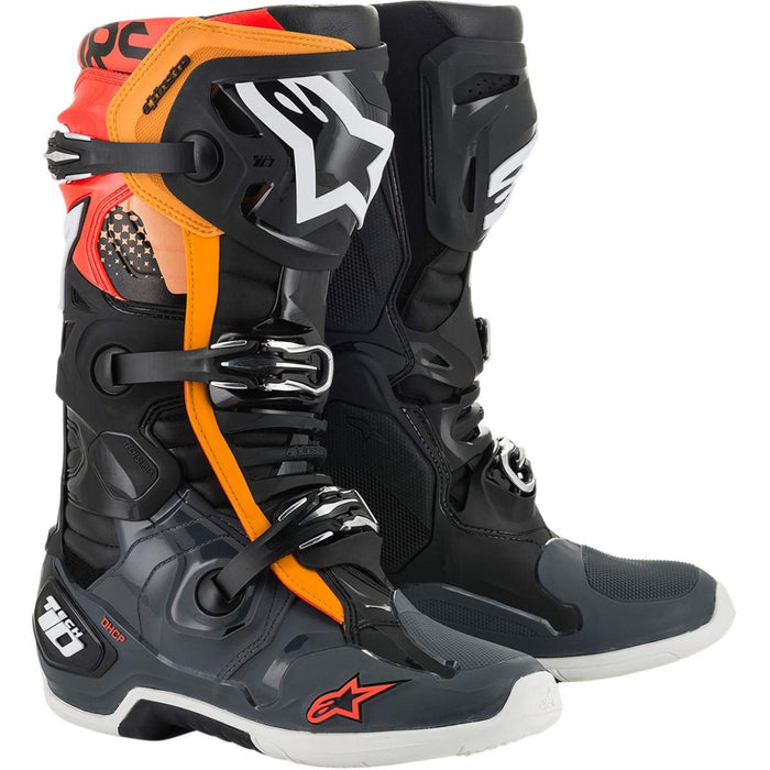 Alpinestars Tech 10 Boots (Black/Gray/Orange, numeric_9)