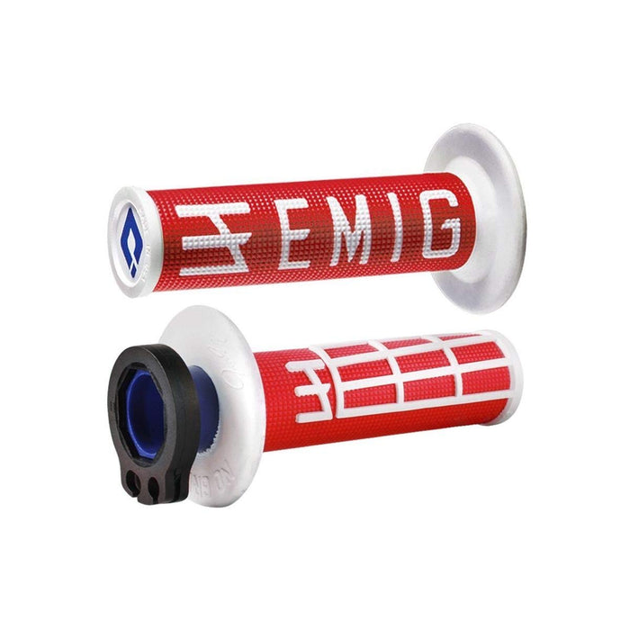 Odi Grips Emig V2 Lock-On Grips - 2 & 4-Stroke (RED/White)