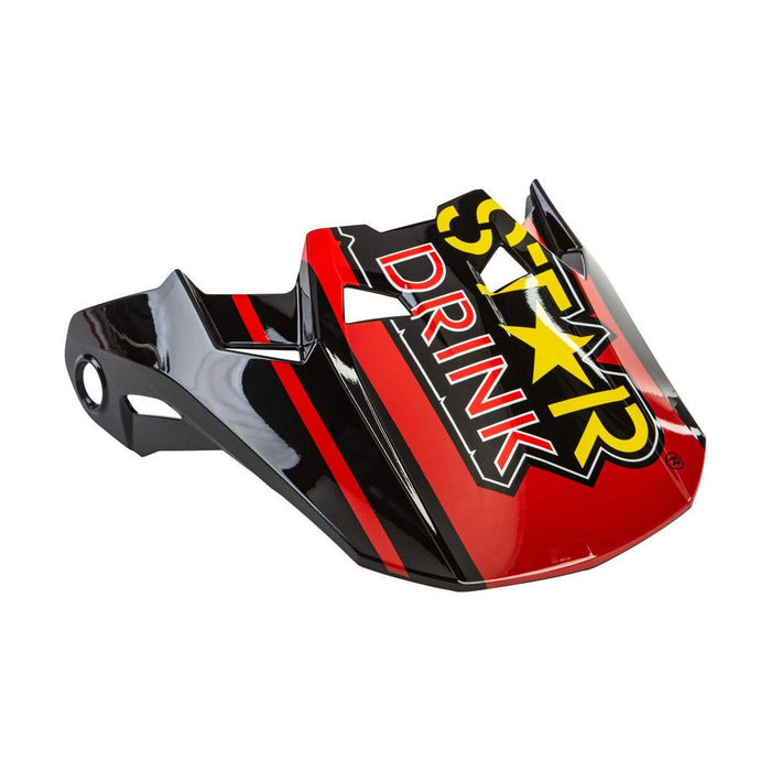 Fly Racing 2021 Formula CC Visor - Rockstar (X-Small/Small) (Black/Red/Yellow)