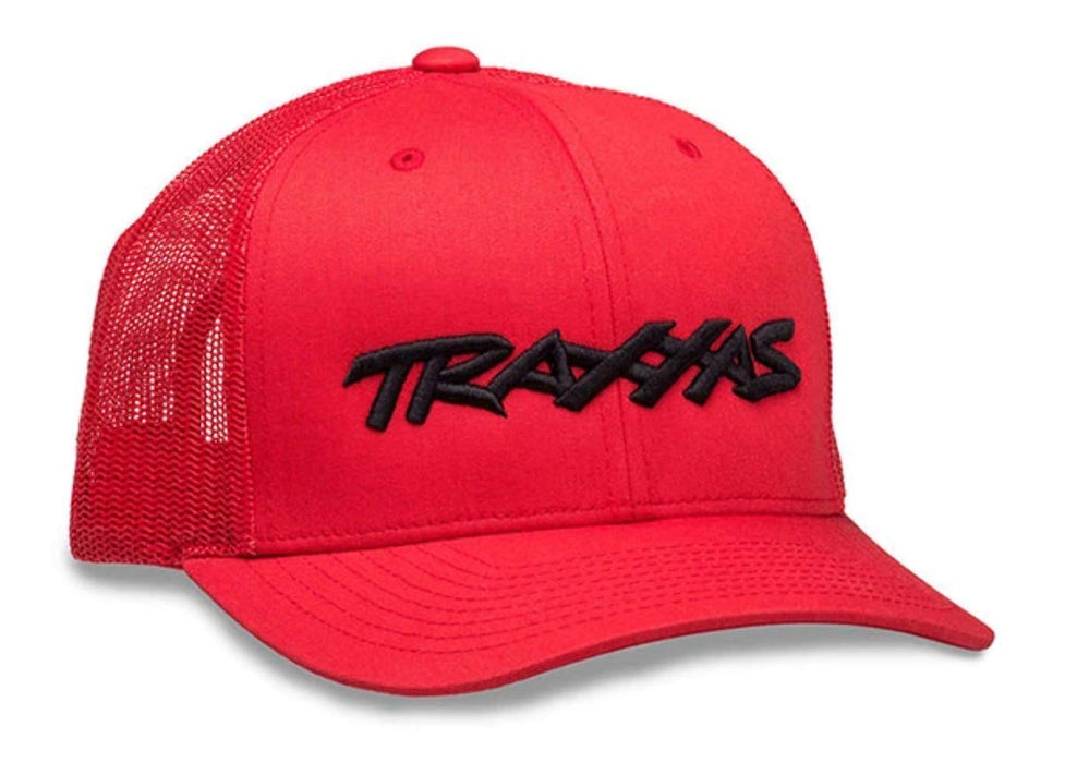 Traxxas 1182-RBL Traxxas Logo Hat Curve Bill Cap - Red with Black Lettering