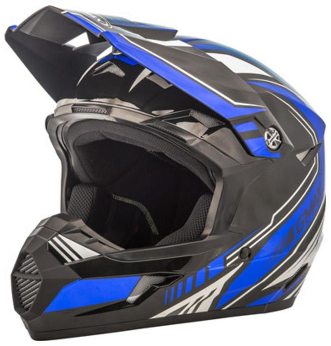 GMAX G3467216TC-2 unisex-adult full-face-helmet-style Helmet (Mx46 Uncle ) (Black/Blue, Large)