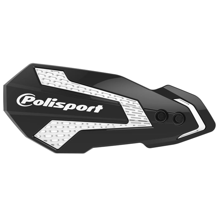 Polisport 8308200001 MX Flow Perch Mount Handguard - Black/White