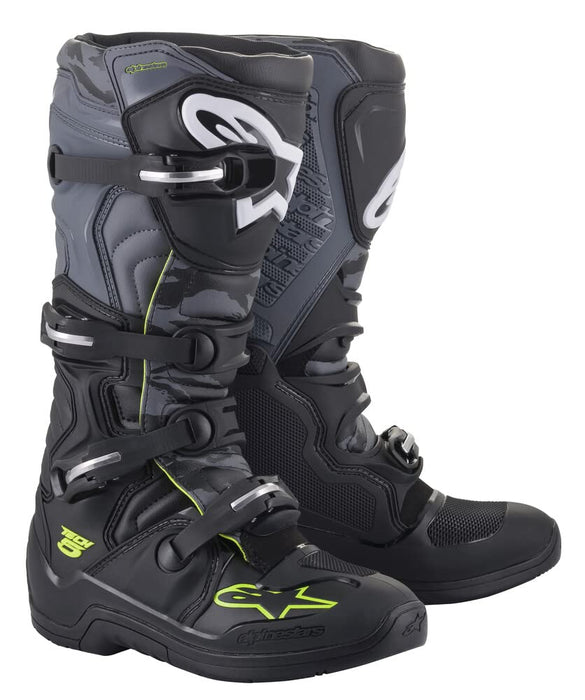 Alpinestars Tech 5 Boots Blk/Cool Grey/Ylw Fluo (Size 5) (2015015-1055-5)