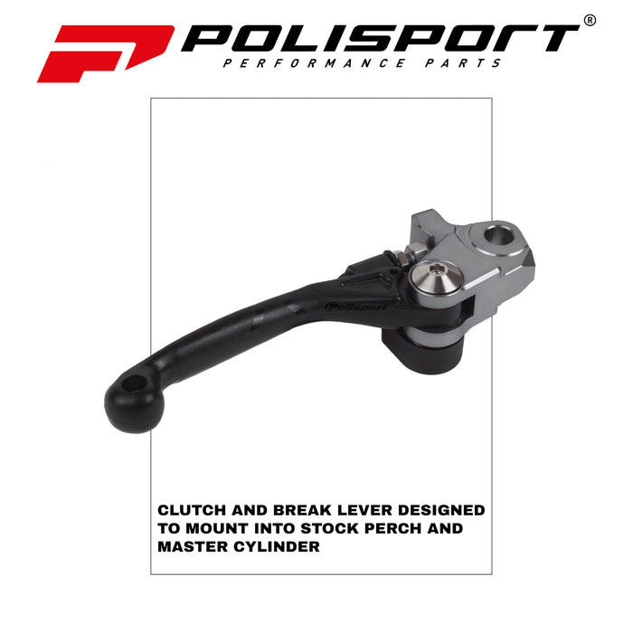 Polisport Pivot Unbreakable Levers with APT Technology - CNC Aluminum - 3 Fingers - Clutch & Brake