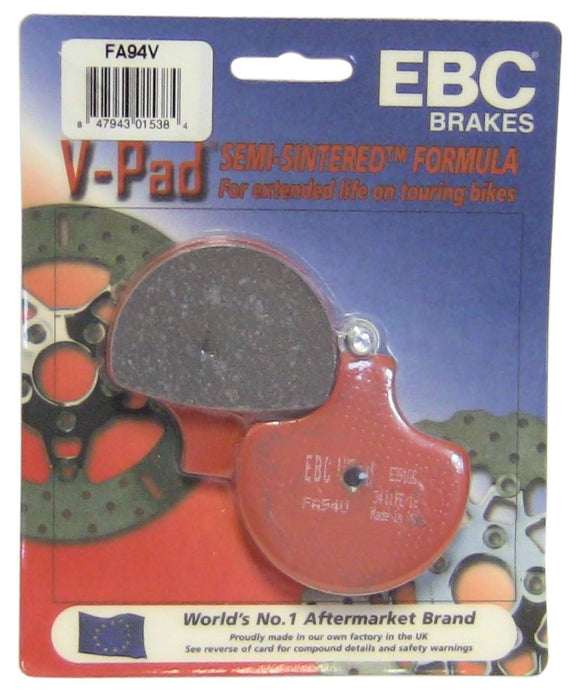 EBC Brakes FA94V Semi Sintered Disc Brake Pad, Black, One-Size