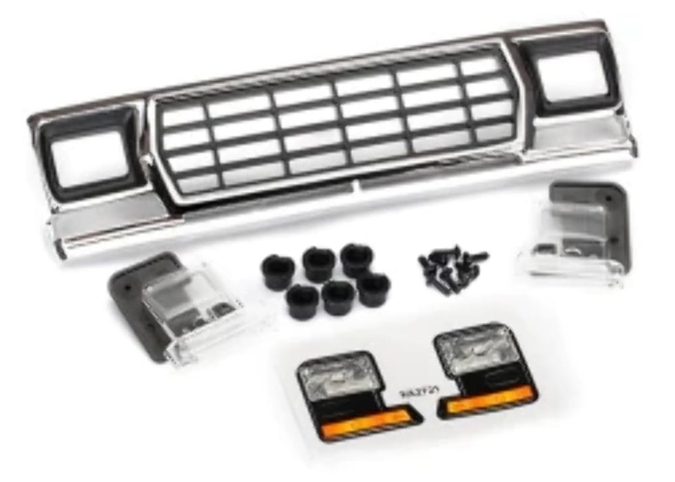 Traxxas 8070 Ford Bronco Grill and Headlight Housing Black