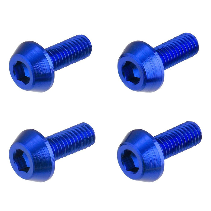 4/PC DRC ALUM M6 TAPER BOLTS 16MM BLU