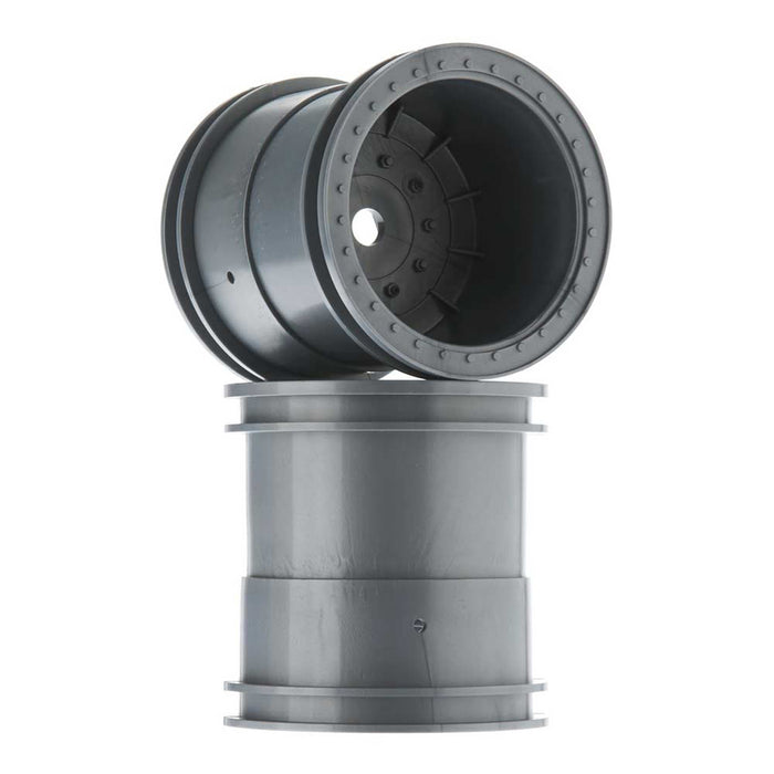 Axial 1/10 2.2 Monster Truck Wheels 12mm Hex Silver 2 AXIC1464