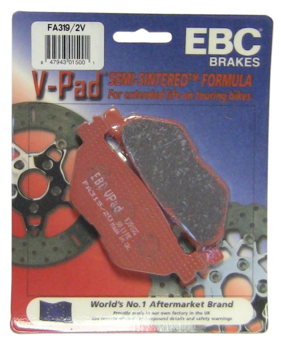 EBC Brakes FA319/2V Semi Sintered Disc Brake Pad, Black, One-Size