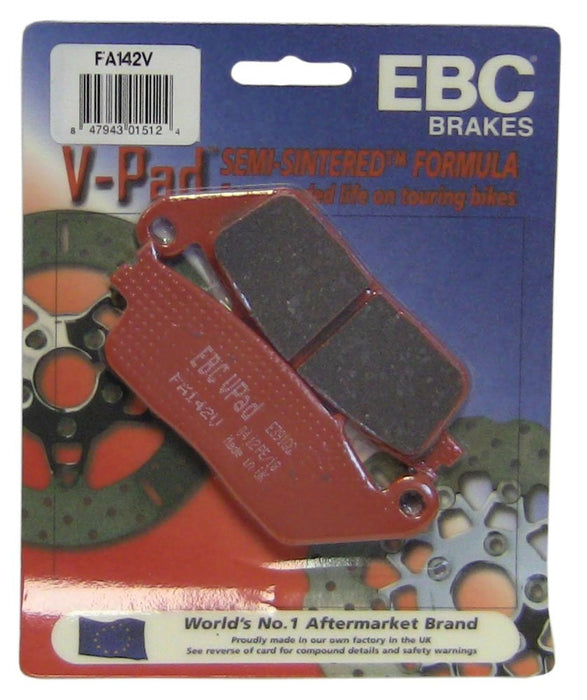 EBC Brakes FA142V Semi Sintered Disc Brake Pad, Black, S