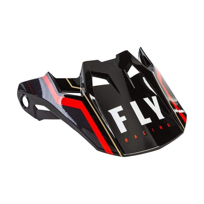 Fly Racing 2021 Formula Visor - Axon (X-Large/XX-Large) (Black/Red/Gold)