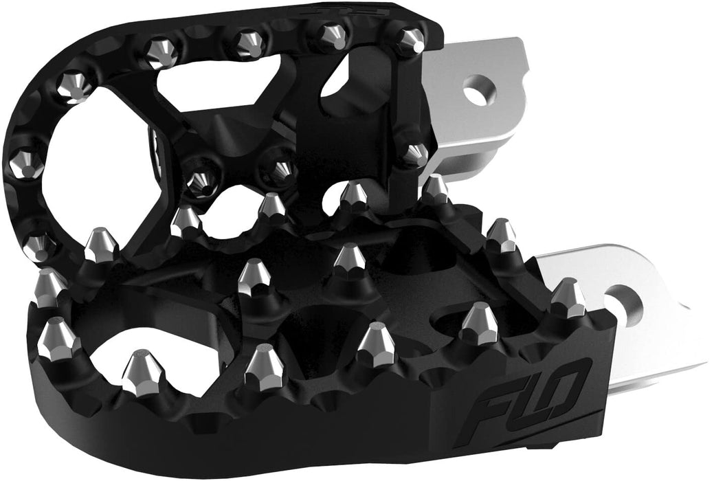 Flo Motorsports FPEG-800-3 Moto Style Footpeg Set - Black