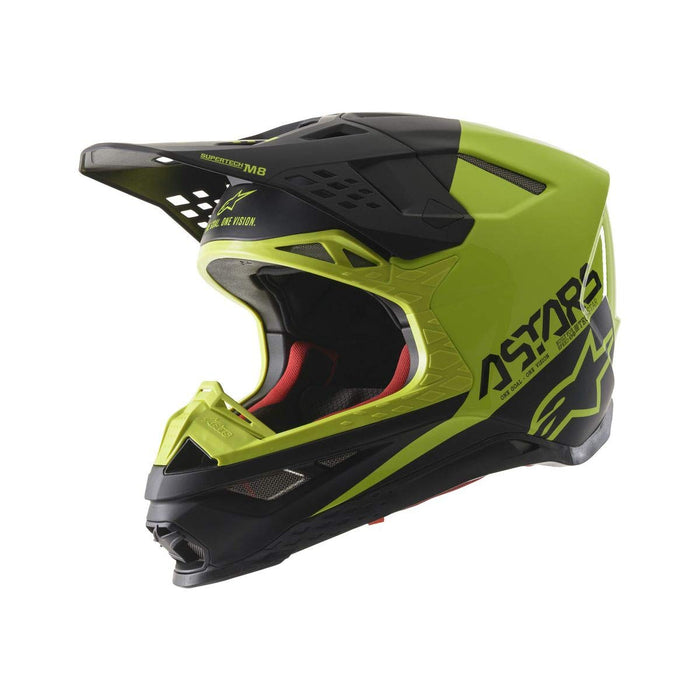 Alpinestars 8302621-1158-M S.Tech S-M8 Echo Helmet Black/Yellow Fluo/M&G Md