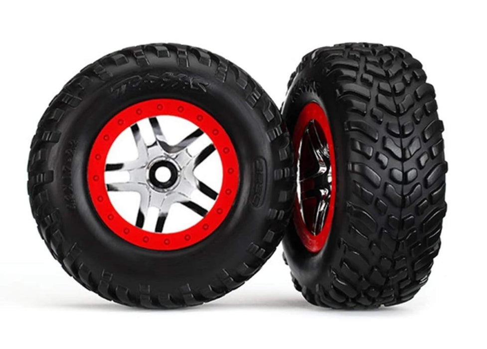 Traxxas SCT SplitSpoke Red ChromeWheel (2) SLH ULT VXL