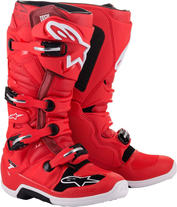 Alpinestars Tech 7 Boots Red (Size 6) (2012014-30-6)