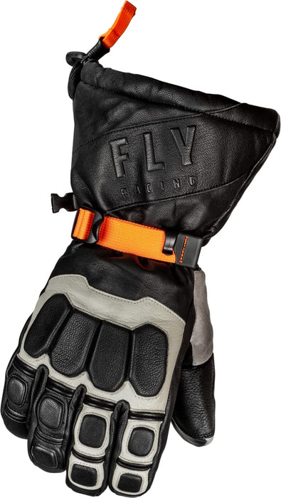 Fly Racing 2023 Snow Glacier Glove (Black/Grey/Orange, X-Large)