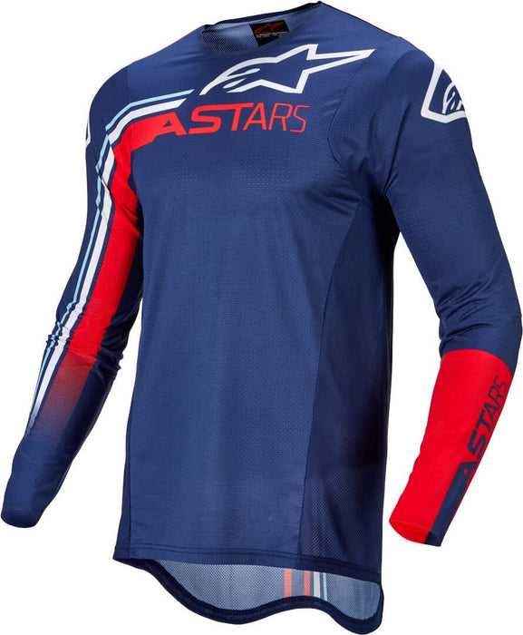 Alpinestars Supertech Blaze Jersey Dark Blue/Bright Red/White 2X (3760422-7322-XXL)