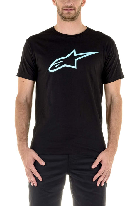 Alpinestars Standard Ageless Tee Black/Turquoise Md, Multi, one_Size