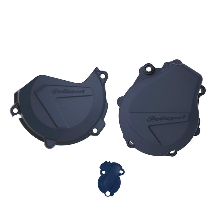 Polisport Clutch and Ignition Cover Protector Kit (Blue)- Compatible with KTM/Husqvarna