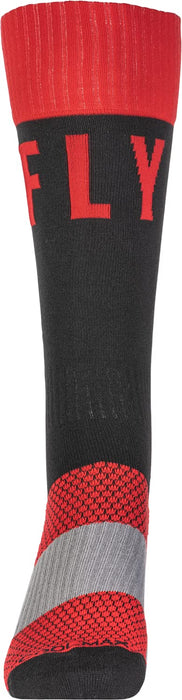 Fly Racing 2022 MX Pro Riding Socks (Red/Black, SM/MD)