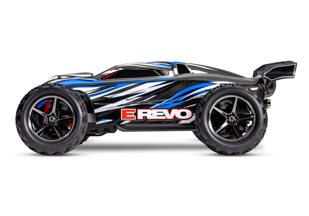 Traxxas 71054-8-BLUE - E-Revo 1/16 4WD Electric Brushed Monster Truck Blue