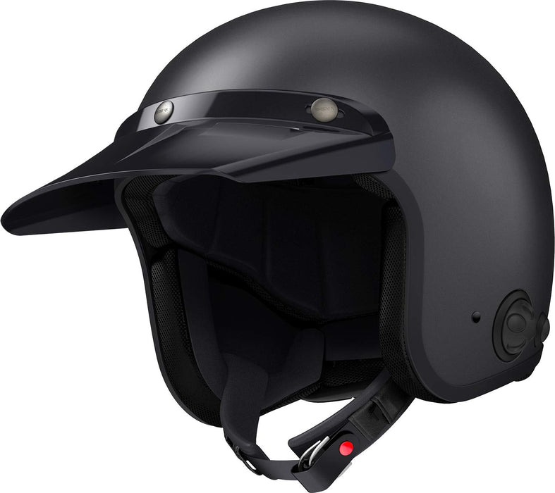 Sena Men's Open Face Helmet, DOT Approved (Matte Black, X-Small)