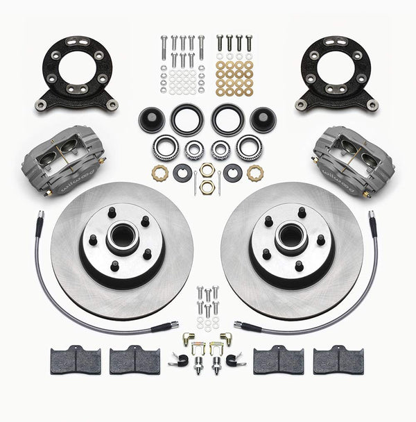 Wilwood Forged Dynalite-M Front Kit 11.30in 1 PC Rotor&Hub 1965-1969 Mustang Disc & Drum Spindle 140-13476