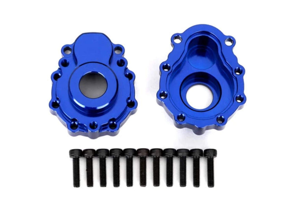 Traxxas 8251X 8251X - Portal housings Outer 6061-T6 Aluminum (Blue-Anodized) (2)/ 2.5x10 CS (12)