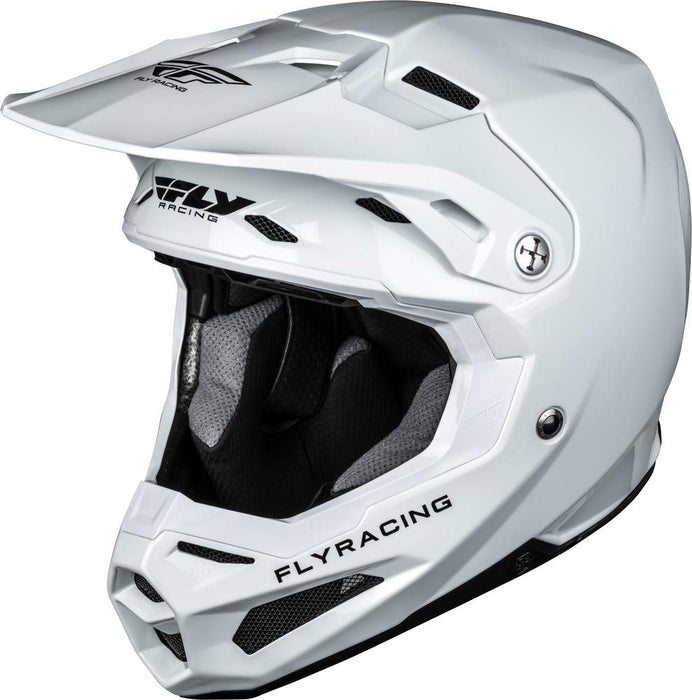 Fly Racing 2022 Adult Formula Carbon Solid Helmet (White, XX-Large)